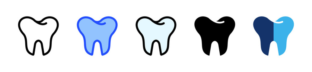 Dentist Icon Collection With Multiple Styles