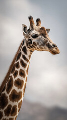 Naklejka premium giraffe with a long neck and unique pattern