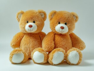 Two Teddy Bears Sitting