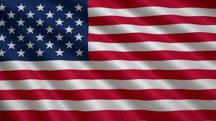 Photo of waving american flag with stars and stripes