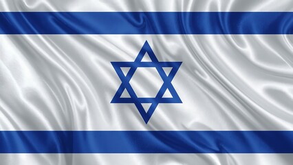 Photo of waving flag of israel, national symbol
