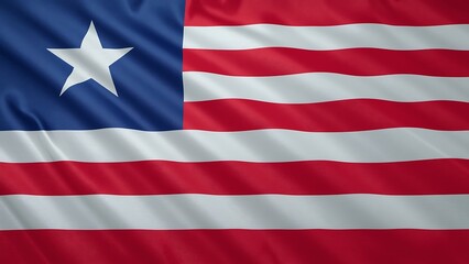Photo of waving flag of liberia, african republic