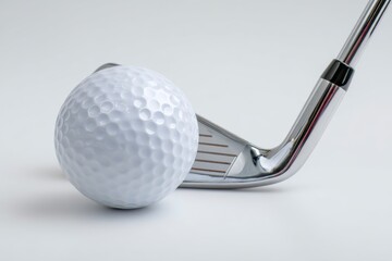 Golf Ball and Iron Close Up