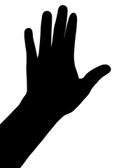 Signe num&eacute;ro cinq main