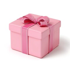 Obraz premium Pink Gift Box with Ribbon