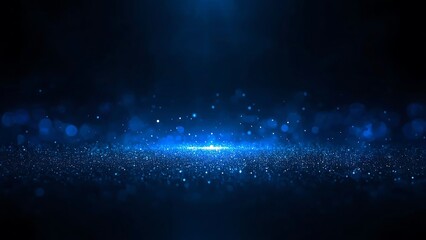 Fototapeta premium Photo of abstract blue glowing particles background
