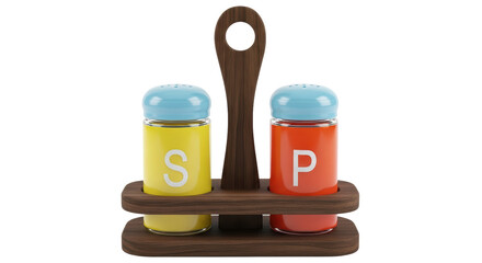 Isolated Salt and Pepper Shakers