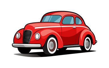 Vintage retro car illustration, classic automobile artwork, nostalgic vehicle vector design, timeless old car graphic, retro car clipart