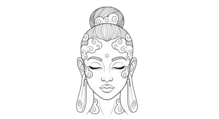 Isolated Buddha Face