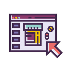 Blurred Digital Interface with Abstract Shapes and Light Effects