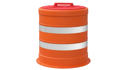 Isolated traffic barrel