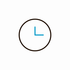 clock time icon sign vector