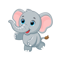 Cute baby elephant cartoon