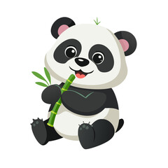 panda and bamboo
