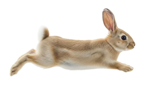 Isolated Running Rabbit