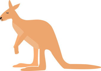 A vector art of a kangaroo.	
