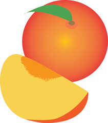 A vector art of peaches.	
