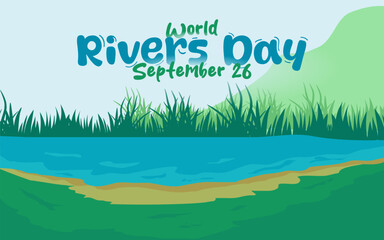 Vector graphic of World Rivers Day ideal for World Rivers Day celebration.