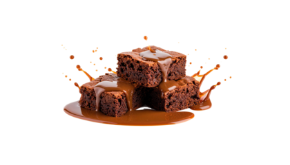 Isolated chocolate pieces and wafer cookies on white background