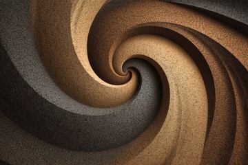 Abstract Spiral Vortex of Brown Sand Texture. High quality