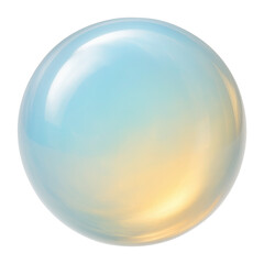 Pearlescent opalite sphere with smooth surface and internal glow