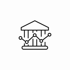 bank statistics icon sign vector