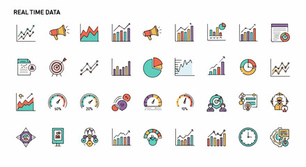 Fototapeta premium Dynamic data visualization elements for presentations and infographics enhance understanding instantly