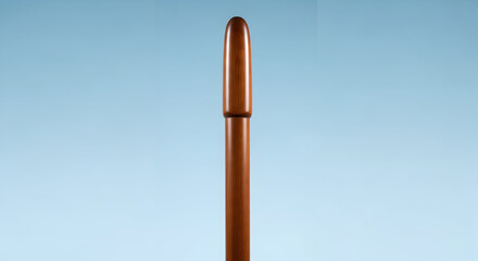 Naklejka premium Elegant Brown Pen or Stylus on a Simple Blue and White Background
