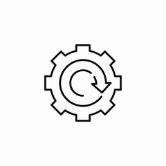 gear cycle system icon sign vector