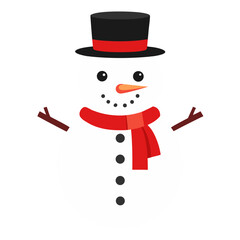 snowman with red hat