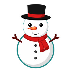 snowman with red hat