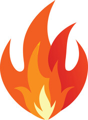 Vibrant and energetic flames of fire in shades of orange and yellow symbolizing heat and power