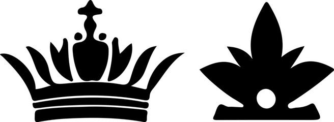 Fototapeta premium various crown silhouettes,