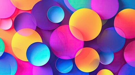 Colorful Circles Floating in a Sea of Light and Joy