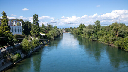Muzza River in Cassano d'Adda, Lombardy, Italy