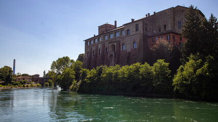 Cassano d'Adda, a town on the outskirts of Milan with its characteristic Visconti castle