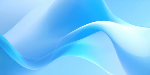 Fototapeta premium Abstract wavy blue background with soft gradients and smooth curves