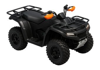 ATV with a wide seat and handguards on the handlebars