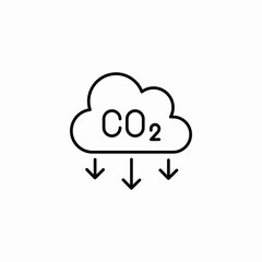 co2 emissions progress icon sign vector