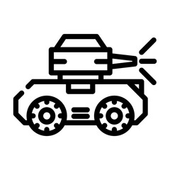 tear gas vehicle Line Icon