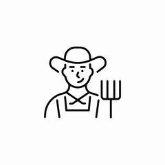 garden worker icon sign vector