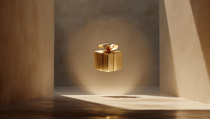 Abstract glowing golden scene representing generosity