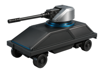 Machine gun railcar with rotating turret and sloped armor