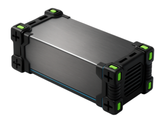 Modular rectangular case with interlocking assembly points and vibration dampers