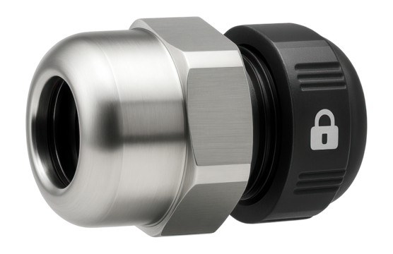 Sealed cable gland with an integral o-ring for preventing moisture ingress in outdoor lighting installations