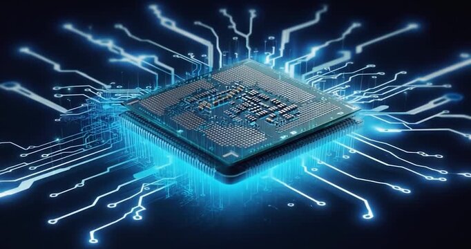 Abstract computer processor graphic
