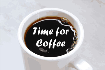 Time for Coffee - Time for Coffee Logotype with cup of coffee image
