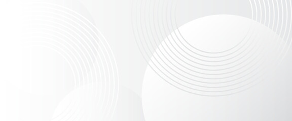 Fototapeta premium Minimalist abstract vector background with soft gray and white circular line elements, perfect for modern, clean, and elegant designs.