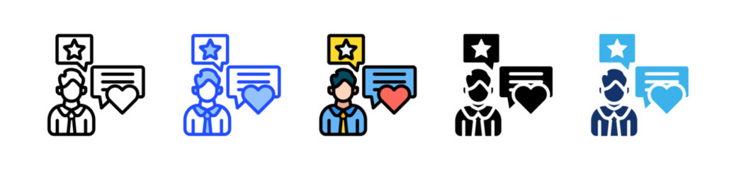 Customer Feedback Icon Collection With Multiple Styles