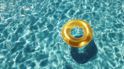Naklejka premium Elegant photo of ring shaped tube in the pool.